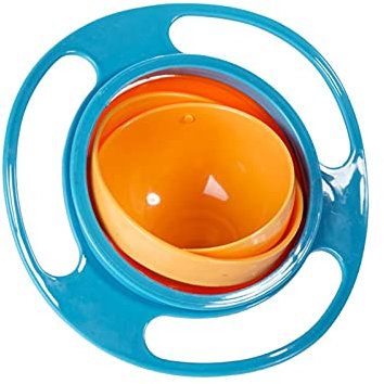 Bol Magique – Bol gyroscopique Universel Anti-déversement – Rotation Lisse à 360 degrés – Bol gyroscopique avec Couvercle pour bébés et Enfants Anti-Renversement