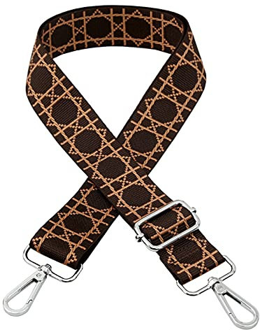 Verstellbarer Schultergurt Taschengurt Breit Schulterriemen Umhängegurt Herren Taschenriemen Damen Zubehör Tragegurt Längenverstellbarer für Schultertasche Tragetaschen und Handtaschen,A Silver Clasp