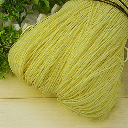 LINGP 600 Meter 500g Natürliches Bast-Strohgarn Für Handstricken Häkeln Sommerhut Handtasche Kissen Körbe Strickmaterial DIY Handwerk