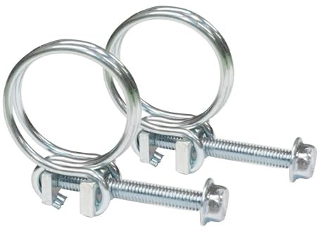 Pisces -2 Pack Double Wire Hose Clips to fit 20mm (0.75in) Pipe Tubing