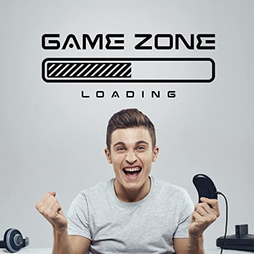 Gamer Zone Loading Wall Stickers Boys Kids Room Decoration Sticker Gaming Poster Decal Vinyl Mural Teenage Stencils Quote