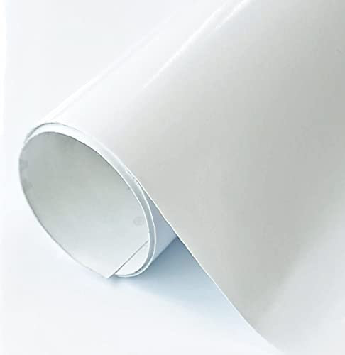 Vinilo Adhesivo Blanco Brillo de 60x300 cm Para Muebles Cocina Paredes Ventanas Manualidades Papel Adhesivo Decorativo (60x300 cm, BLANCO BRILLO)