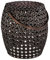 WOMO-DESIGN Beistelltisch Raichur Ø41cm rund 46cm hoch mit Tragegriff Bronze Optik Metall-Eisen Modern Blütendesign Wohnzimmertisch Couchtisch Sofatisch Kaffeetisch Dekotisch Loungetisch Metalltisch