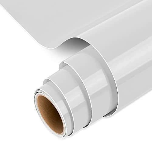 IModeur Silver Vinyl Permanent, 30.5 x 152.5 cm(12'' x 5 Ft) Silver Permanent Vinyl for Cutting Machines and Silhouette Cameo, Adhesive Vinyl for Cup, Window, Mirror, Home Decor, other DIY Projects