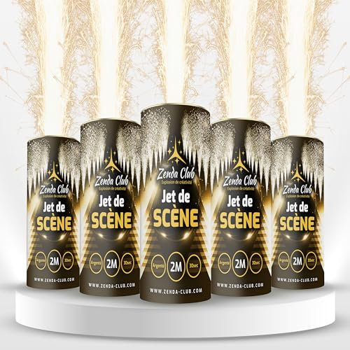Zenda club® Getti di scena 2 Metri 30 secondi Argento, Altezza effetto 2 metri, Articolo venduto in multipli di 5 Senza trigger