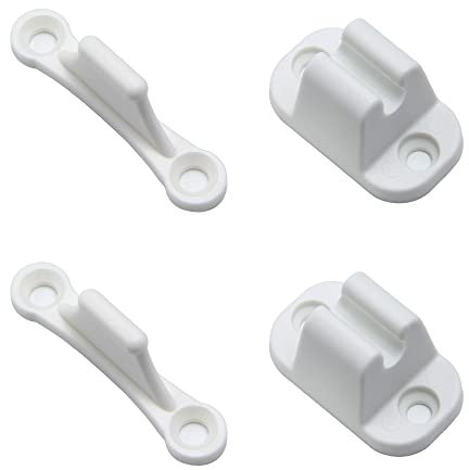 Sixfolo 2 Pezzi Fermaporta Camper Bianco Gancio Fermaporta Camper T Forma di Nylon Fermaporta Kit di Fermo Supporto per Porta Camper per Camper,Roulotte,Armadietto