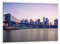 artboxONE Poster mit weißem Rahmen 18x13 cm Städte Abend in New York - Bild ny Brooklyn brücke