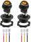 Gebildet Interrupteur à Bascule LED Jaune Etanche avec Coque Ronde 3Broches 12DC-20A/24VDC-10A pour Interrupteur à Bascule de Camion de Voiture Automobile Allumé/éteint-2Pack