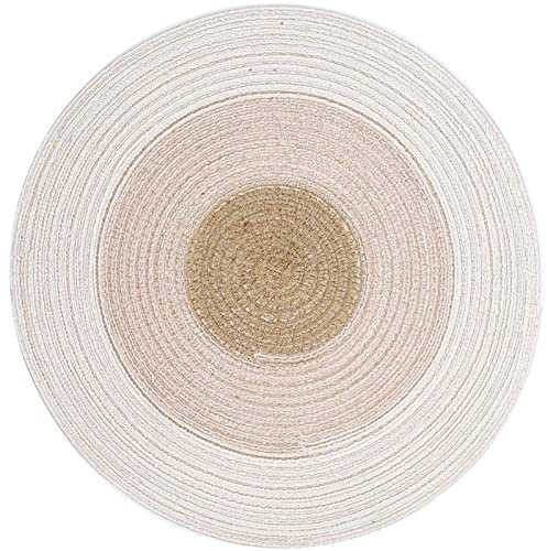 GIBZ Redondo Alfombra Rascador para Gatos, Arranhador para Gatos de Ramie, Horizontal Alfombrilla Rascador Pared Gato, Protector Sofa Gatos Arañazo, Muebles y Esquina, Marrón, d36cm