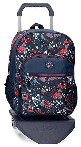Movom Freizeitrucksack mit mehrfarbigem Trolley, 30 x 38 x 12 cm, Polyester, 13,68 l