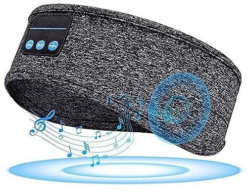 Cuffie per Dormire Fascia Bluetooth, Cuffie Sportive Bluetooth con Fascia, Maschera per Gli Occhi per Musica per Dormire Senza Fili Sport All'Aria Aperta Corsa da Equitazione