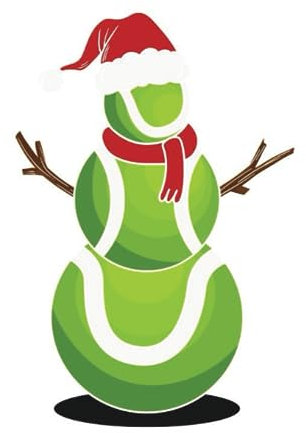 Tennis Christmas Holiday Winter Snowman