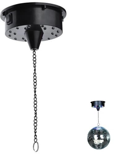 NIDONE Mirror Ball Motor With Leds,Disco Ball Motor With Chain Light Up Hanging On/Off Switch Disco Ball Rotator Led Battery Powered Sound Activated Disco Ball Spinner For Dancing Hall Club Ktv Party