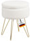 Albatros Hocker mit Stauraum Cannes – Sitzhocker mit Stauraum, Modernes Design, Edler Sherpa-Bezug – Sitztruhe oder Sitzbank mit Stauraum – optimal als Fußhocker oder Hocker Schminktisch, Weiss