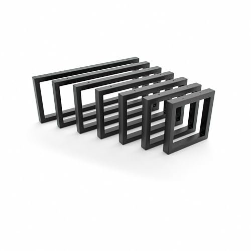 HEVVA 20 cm hohe Waschtischhalterung 20/25/30/35/40/45/50 cm | RHEIN | Aufsatz-Waschbecken Halterung, Schwerlastträger, Wandkonsole, Waschtischplatte Unterbau | (2er Set - Schwarz, 30 cm)