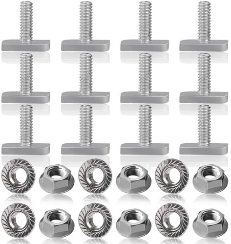 Hammerkopfschrauben M8x20 Edelstahl A2-70, 12 Stk Hammerkopfschrauben-Set, T-Hammerkopfschrauben, FüR Photovoltaik Solarmodul Montageschienene, GewäChshaus, Pv Dachhaken, Maschinen(M8)