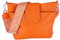 MIRROSI® Umhängetasche Damen, Echtleder, Made in Italy, BOHO Style30x24,50x9cm (BXHXT) viel Stauraum, Handtasche, Brusttasche, Crossbody Bag (1 Tasche & 2 Gurte) (Orange (NN))