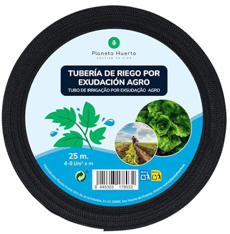 PLANETA HUERTO | Rollo Exudación Agro 25 m – Ideal para Huertos Urbanos y Pequeños Cultivos