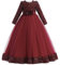 Cichic Dresses for Girls Elegant Sequins Tulle Long Sleeve Gown Christmas Birthday Party Pageant Prom Maxi Dress Red 9-10 Years