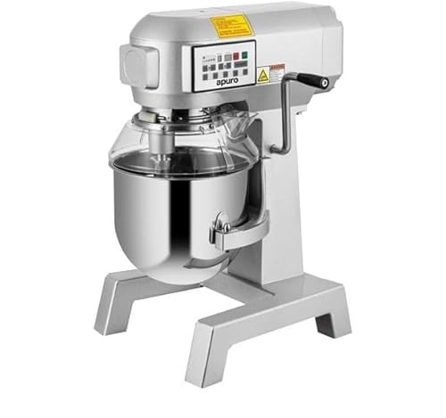 Buffalo Digital Planetary Mixer, 10Ltr | Commercial planetary mixer with variable speed controls and durable bowl guard provides reliable, safe kitchen prep.
