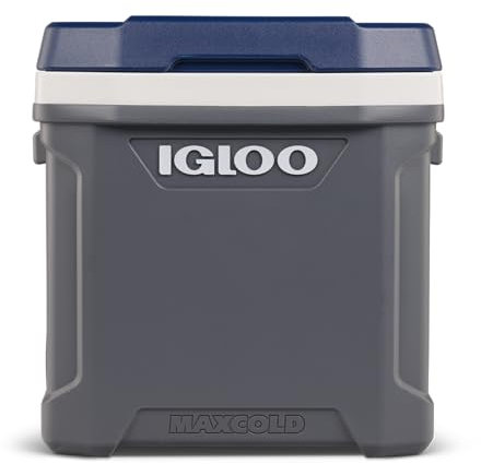 IGLOO Igloo Maxcold 62 Roller nevera, 58 litros, gris - Gran y robusta nevera para camping, trabajo, ocio y festivales