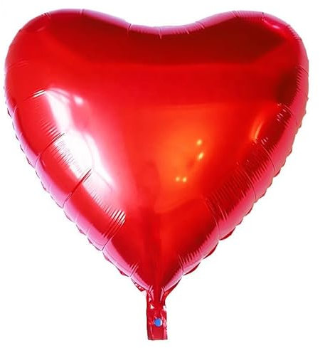 Tourima XXL Herz Folienballon Rot Helium Luftballon für Romantische Atmosphäre, Heiratsantrag, Valentinstag Deko und Hochzeit 75 cm Herz Luftballon Mit Helium Füllen