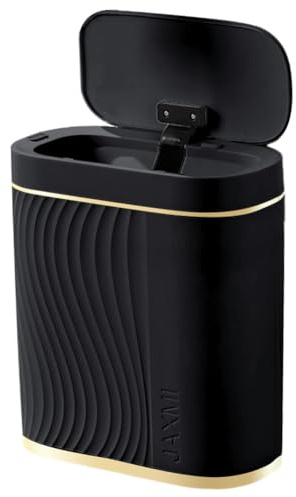Piashow Poubelle Salle Bain et Chambre 8L – Poubelle Anti-Odeur Automatique avec Capteur, Idéale pour Salle de Bain, Cuisine, Noire
