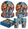 Rob 80pcs Party Supplies, Tableware Set, Decoration for Boys - Table Decorations - 80 pcs Include Cups Paper Plates and Napkins for Gamer Party