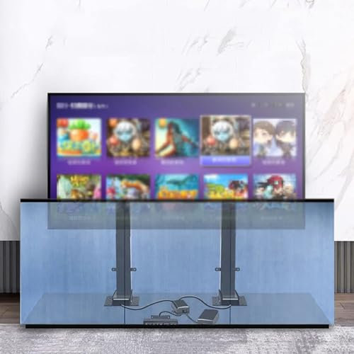 XDAWQP Soporte Motorizado para TV - Soporte De Suelo para TV LCD, Telescópico Y Autoelevable, Ajustable con Control Remoto, para Televisores De 55 A 90 De hasta 90 Kg/198 LB, Fácil De Instalar.