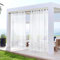 2 Stück Outdoor Vorhang Wetterfest, Outdoorvorhänge, Gardinenschals Outdoor Gardinen Mit Ösen Vorhänge Transparente Außenvorhang Wasserdicht Sichtschutz Für Pavillon Veranda Terrasse(134x210cm, Weiß)