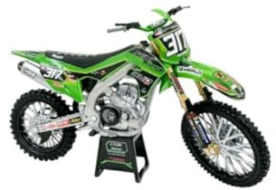 NewRay Kawasaki KXF Bud Racing Team 24 Replica 317 1/12 Miniature Motorcycle