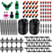 Kit de sistema de riego automático con manguera de riego, sistema de riego por goteo para jardín, plantas, flores, flujo de agua ajustable, fácil de montar (100 pies)