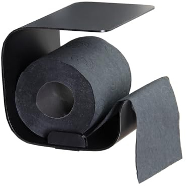 Toilettenpapierhalter, Rollenhalter für Toilettenpapierrollen. Ohne Bohren. Der Rollenhalter mit Abtellfläche.