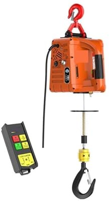 Treuil électrique portatif Grue de levage électrique Miniature domestique petit palan de levage palan électrique de Traction télécommandé(500kg 7.6m)