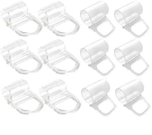 SMZhomeone Rollo-Zuggriff, 12 Stück, Rollo-Clips, transparenter ABS-Schnappgriff für schnurlose Lampenschirme, Installation im Büro, Badezimmer, Klassenzimmer