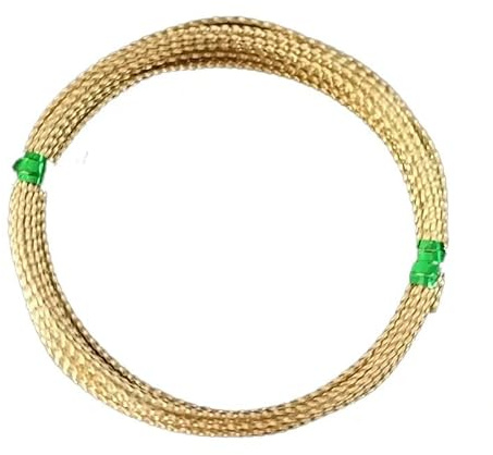 Filo di rame Filo di ottone dorato intrecciato in grezzo massiccio da 0,6 mm a 3, for gioielli che bordano accessori artigianali fai te(3.0mm 1meter)