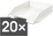 HAN 1027 Briefablage KLASSIK, DIN A4/C4, stapelbar, stabil, modern (weiß / 20er Pack)