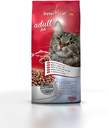 bewi cat Adult Fish [20 kg] Katzenfutter | Für ausgewachsene Katzen ab dem 1. Jahr | reich an Fisch | für kastrierte Katzen geeignet