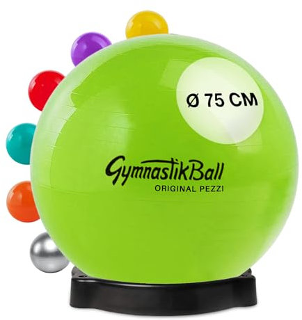 PEZZI Original Pezziball Standard 75 cm m. Ballschale lindgrün Sitzball