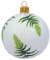 Vitbis Glasgeblasene Kugeln – Handbemalte Glaskugeln – Oster-Weihnachtsbaumschmuck – Von Der Natur Inspirierte Malerei – Weiß & Grün – 10cm