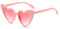 Vintage Love Heart Sonnenbrille für Damen UV400 Schutzbrille Outdoor (Rosa)