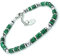 SAGA GIOIELLI® Bracciale Uomo Rondelle Pietre Dure Acciaio (GIADA VERDE)