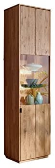 Woodroom Siona Vitrine, Eiche massiv geölt, BxHxT 50x200x40 cm