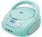Tragbarer CD-Spieler mit Bluetooth, FM-Radio, USB-MP3-Wiedergabe, AUX-Eingang, Kopfhörerbuchse, CD-R/RW- und MP3-CD-kompatibel(Teal)