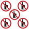 Kleberio® Selbstklebende Aufkleber - Alkohol verboten - 10 cm 5 Stück wetterfest Piktogramm Sticker Schutz vor Gefahren, Verunreinigung Gerüche Sicherheits Hinweis Schild für öffentliche Räume