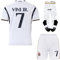 BlackAzat 2024/2025 Madrid Heim #7 Vini Jr. Vinicius Football Fußball Kinder Trikot Shorts Socken Set Jugendgrößen (Weiß/Gold,28)