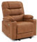M MCombo Relaxsessel mit Liegefunktion, Fernsehsessel Elektrisch Verstellbar, TV Sessel, Recliner Chair, Atmungsaktiver Kunstleder, USB & Getränkehalter, Wohnzimmer, 7033 (Braun)