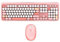 Mobility Lab – ML313894 – Combo Clavier + Souris sans fil Pure Color – FR AZERTY, Touches plates et sensibles, Design Compact, Raccourcis, Pavé numérique, Compatibilité Windows – Rose