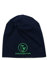 SCHIETWETTER Accessoire Kinder Mütze, Leichte Beanie, Übergangsmütze, dünne Kopfbedeckung, Logo-Print, stretch, warm, einfarbig navy-neongrün 52