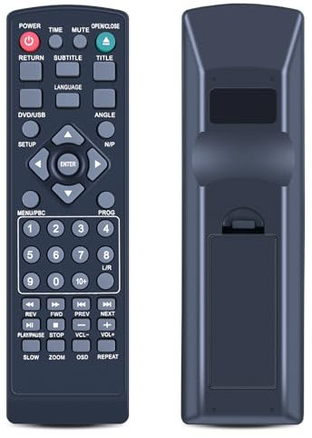TCNOUMT TV DVD Player Fernbedienung Ersatz Kompatibel mit Majority Scholars DVD CD Player TV HDMI SCH-DVD-BLK UK Fernbedienung Schwarz